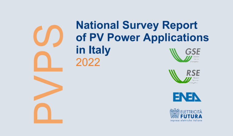 Uscito il “Rapporto Nazionale di Rilevamento sulle Applicazioni dell’Energia Fotovoltaica in Italia 2022”